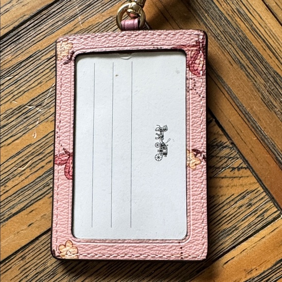 Coach Pink Butterfly Key Card Holder - Picture 3 of 5